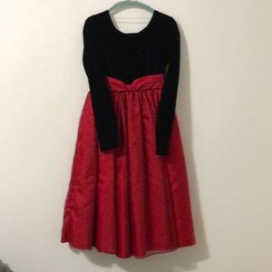 Long Black and Red Party Dress